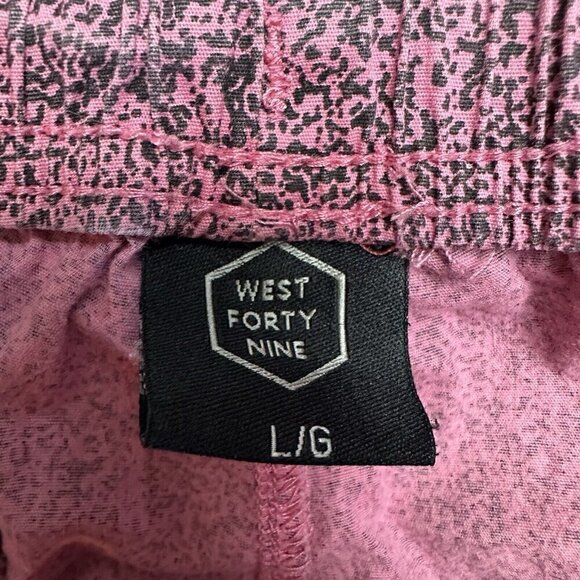 West 49 Men's Size L Pink Black Splatter Retro Shorts - Picture 3 of 3